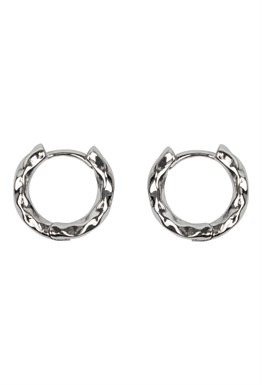 серьги-конго серебристого цвета