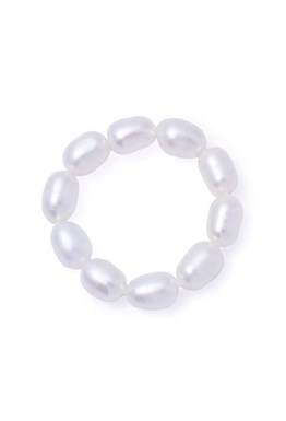 кольцо из продолговатого жемчуга