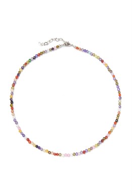 чокер из разноцветных цирконов