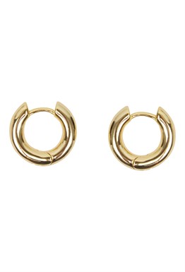 серьги-конго золотистого цвета