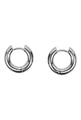 серьги-конго серебристые