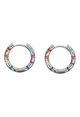 серебристые серьги-конго