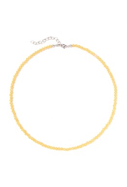 желтый чокер из кошачьего глаза