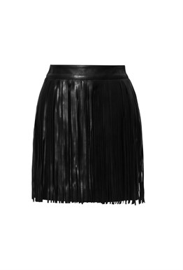 Юбка с бахромой кожаная