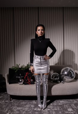 Юбка кожаная