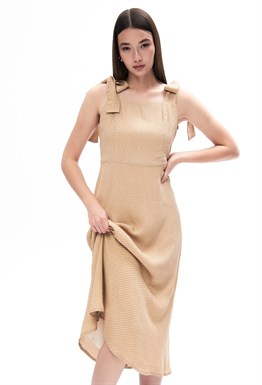 Платье в горох Petit pois beige