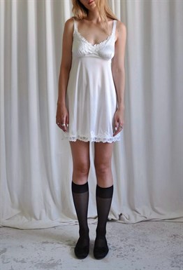 Платье-комбинация с кружевом