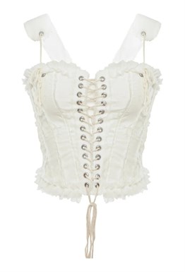 Топ-корсет с оборкой