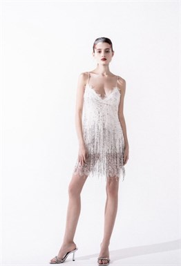 Платье с инкрустированными нитями