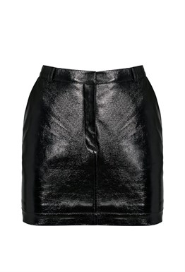 «Glow» Юбка мини из лакированной кожи