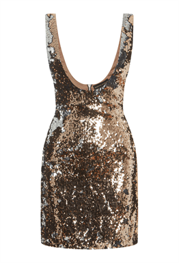 Платье в пайетках на брительках