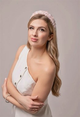 Ободок для волос "Розовое кружево"