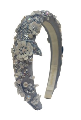 Ободок для волос "Голубое кружево"
