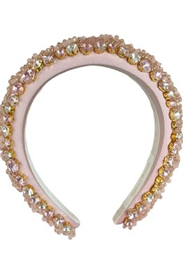 Ободок для волос "Розовые кристаллы"