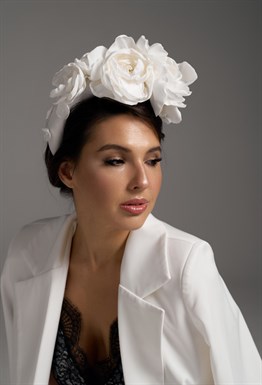 Ободок для волос "Шелковый пион"