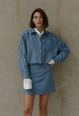 Жакет свободного кроя в длине мини