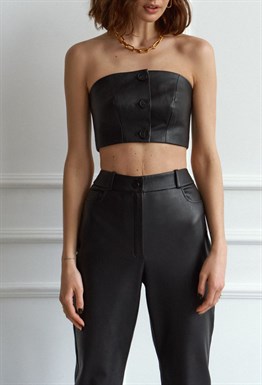 Топ из эко-кожи