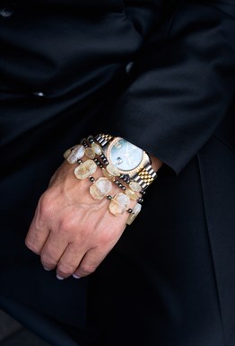 Браслет жемчуг, цитрин