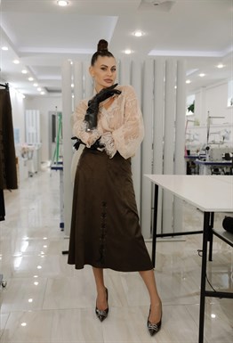 Юбка SUEDE SKIRT