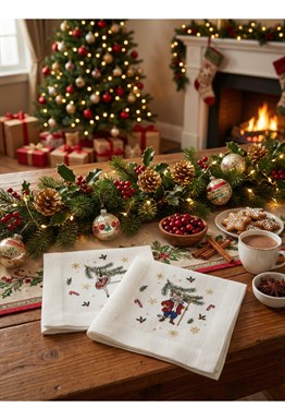 Салфетки с вышивкой "Балерина"