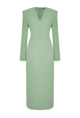 Платье с объёмными плечами