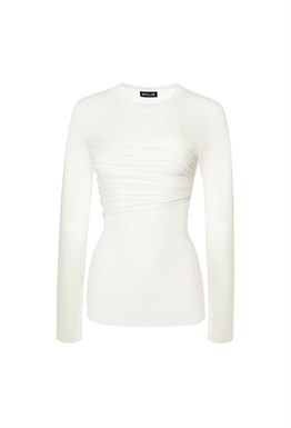 “Silhouette” Лонгслив с драпировкой на груди