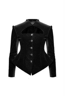 “Velvet moon” Жакет приталенный из шелковистого бархата