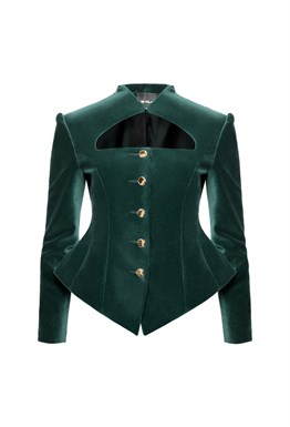 “Velvet moon” Жакет приталенный из шелковистого бархата