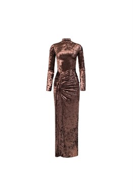 «SCULPTING velvet dress» Платье из эластичного бархата с разрезом.