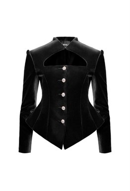 “Smoke velvet” Приталенный жакет из бархата