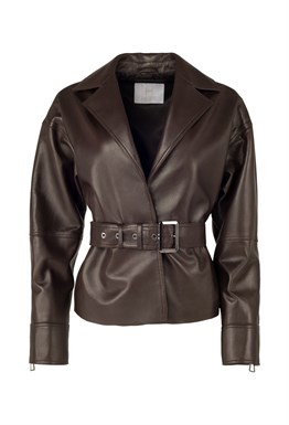 Куртка кожаная с мехом