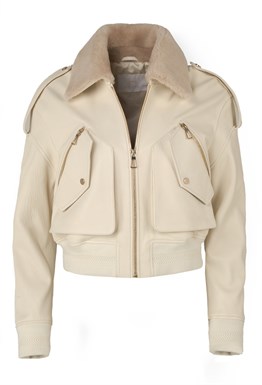 Куртка кожаная с мехом