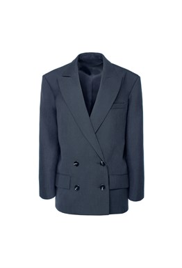 “Стрипед воол якет” Двубортный жакет из шерсти.