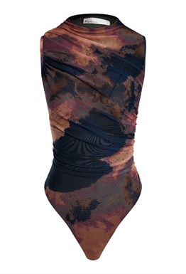 Боди без рукавов Бордовое