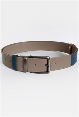 Ремень колорблок голубой-капучино