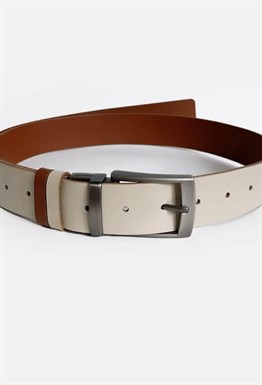 Ремень трансформер бежевый-карамельный