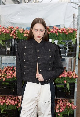 Жакет-доломан графитового цвета