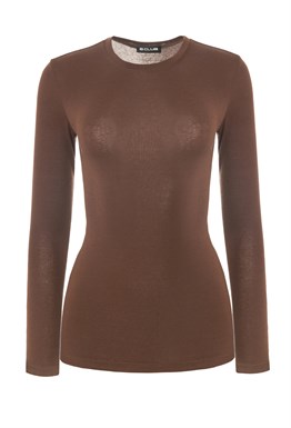 Базовый лонгслив из трикотажа Секонд скин