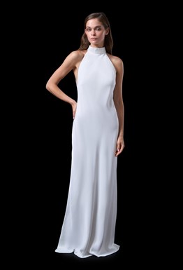 Белое платье макси из вискозы