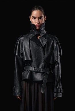 Куртка из фактурной кожи