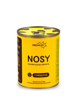Консервированный корм для взрослых собак Nosy, Набор 6шт,  "Говядина"