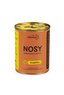 Консервированный корм для взрослых собак Nosy, Набор 6шт,  "Индейка"