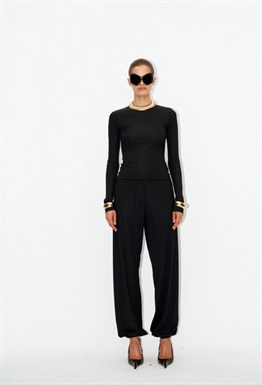 Брюки kyle ribbed black на резинке