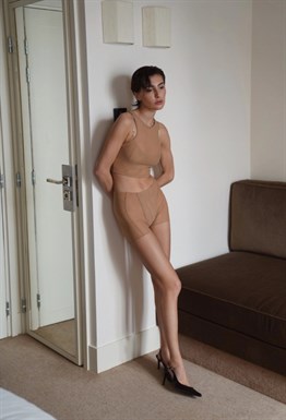 Майка mesh strip nude