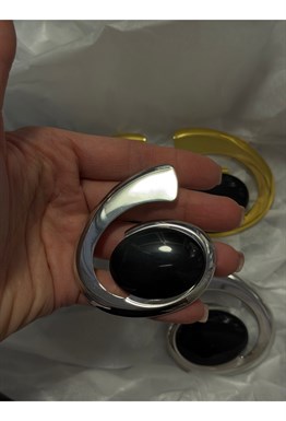Серьги с черным литьем