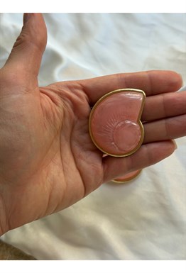 Серьги под золото с розовым литьем
