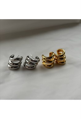 Серьги под золото/серебро