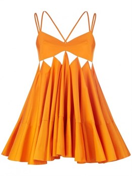 Оранжевое хлопковое платье