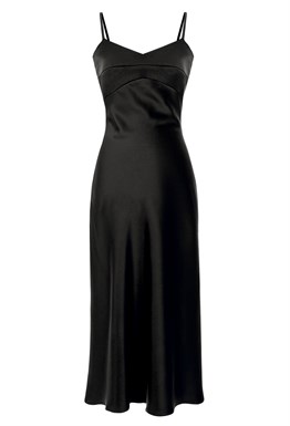 Платье шелковое комбинация  черное
