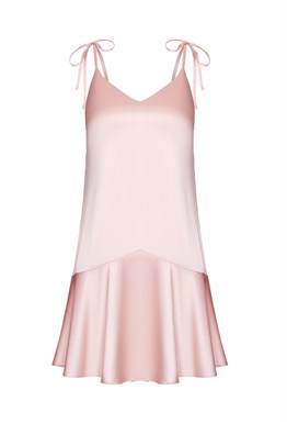Платье с завязками розово-персиковый